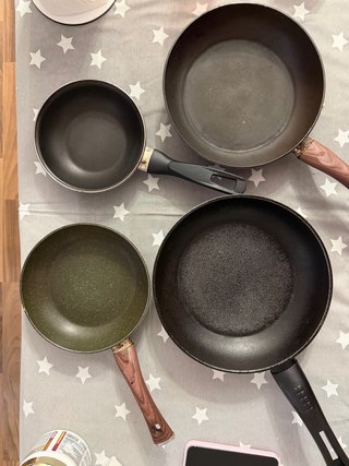 4 Paelleras/Sartenes de Metal