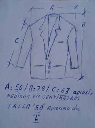 Chaqueta de vestir azul con hombreras