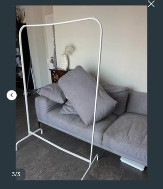 Burro de ropa metal blanco Ikea