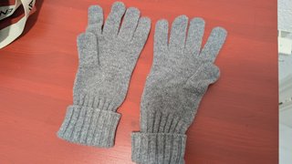 Guantes Lacoste Lana Talla M Unisex Gris