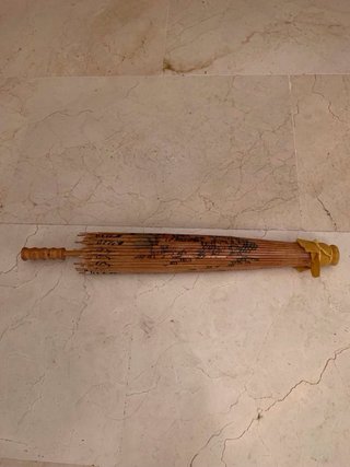 Sombrilla Japonesa Antigua Decorada