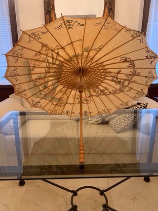 Sombrilla Japonesa Antigua Decorada