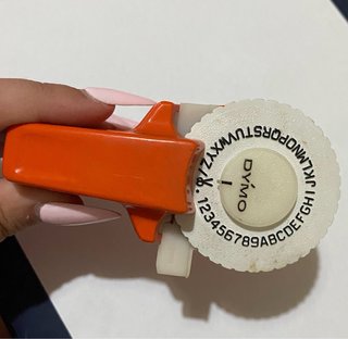Rotuladora Dymo Naranja y Blanca