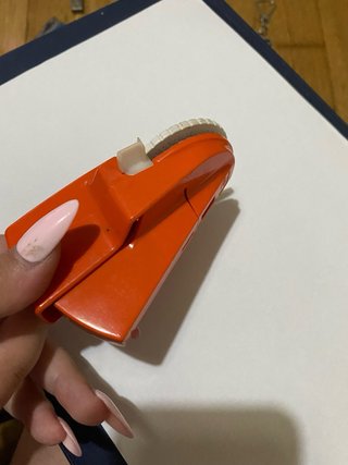 Rotuladora Dymo Naranja y Blanca