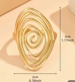 Anillo Acero Inoxidable Espiral