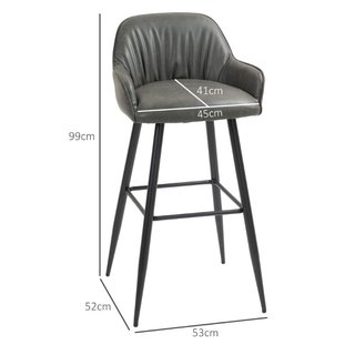 Juego de 2 taburetes de bar modernos con reposapié