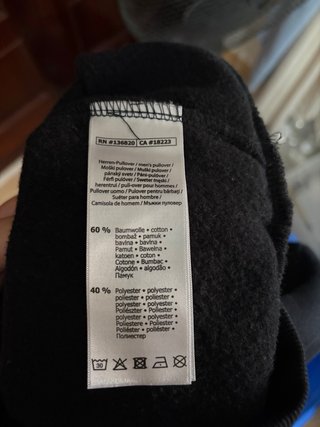 Sudadera Kappa Negra con Logo