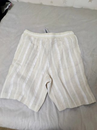 Pantalón corto lino Mango talla 38