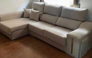 Sofá Chaiselongue Gris con Arcón