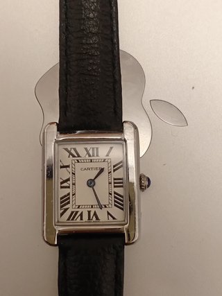 Reloj Cartier Tank Pequeño Plata Negro