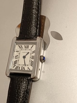 Reloj Cartier Tank Pequeño Plata Negro