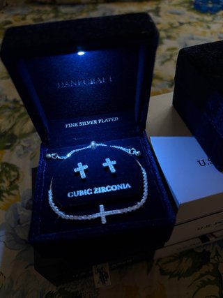 Conjunto Danecraft Plata Cubic Zirconia