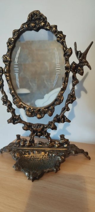 Consola de Bronce con Reloj y Candelabros