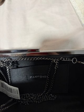 Bolso de fiesta negro y plateado