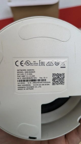Cámara mini Domo Wisenet Hanwha