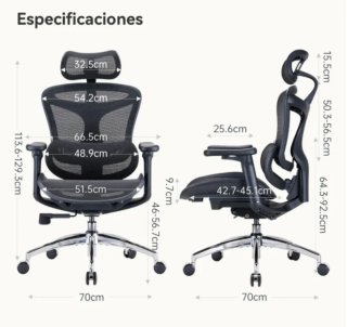 Silla Ergonómica SIHOO DORO C300 Negra