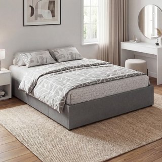 Estructura de Cama Doble de Láminas con 3 Cajones,
