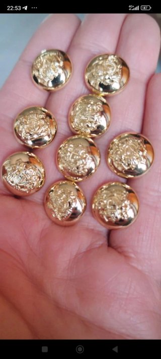 9 bottoni gioiello vintage 1,5 cm