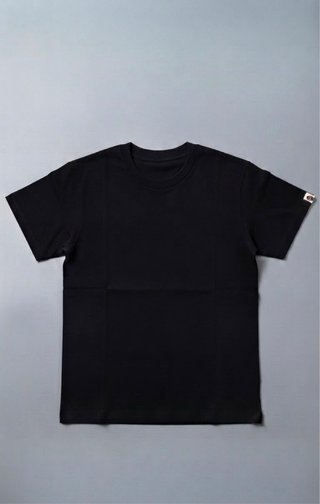 T-shirt Bape Preta com camuflado azul