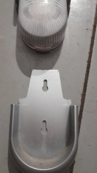 Lámpara/Linterna Ovalada Plata y Transparente