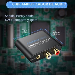 CAMWAY Convertidor DAC 192kHz Digital a Analógico