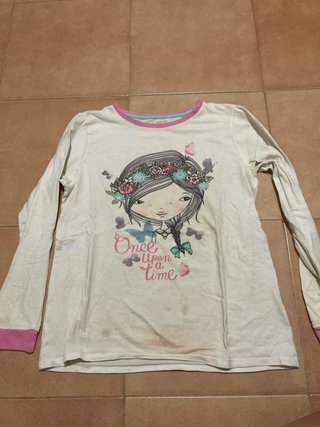 Camiseta manga larga niña dibujo