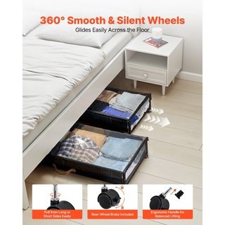 Contenitore sottoletto con ruote, 915 x 460 x 185