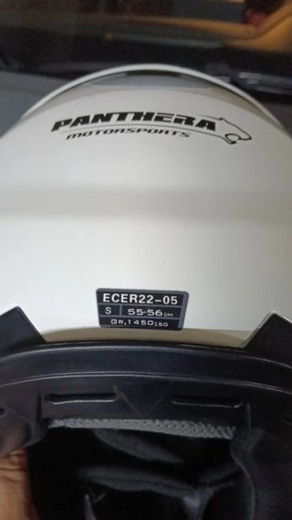 Casco Panthera Motorsports Talla S Blanco