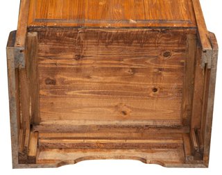 Vetrina Country in legno massello di tiglio finitu