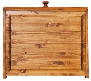 Vetrina Country in legno massello di tiglio finitu