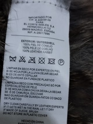Chaleco ZENDRA piel conejo mujer Talla M