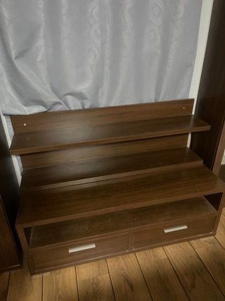 Conjunto comedor madera y cristal