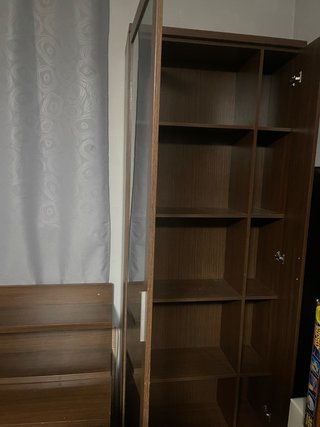 Conjunto comedor madera y cristal