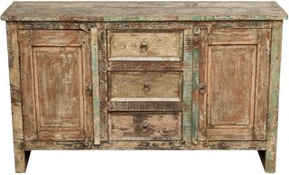 Credenza in legno massiccio riciclato con finitura