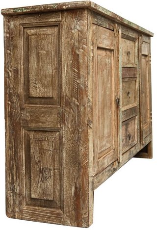 Credenza in legno massiccio riciclato con finitura