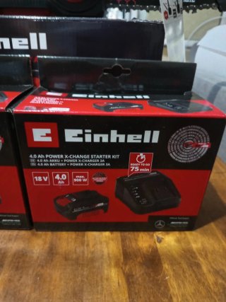 Motosierra Einhell + 2 baterías 4Ah