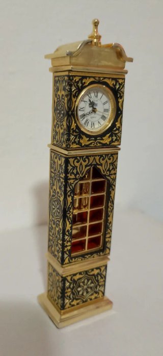 Orologio Pendolo Miniatura "CREDAN TOLEDO" Oro 24K