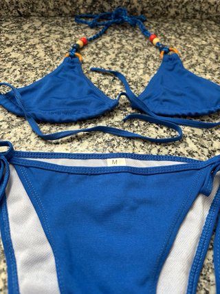 Bikini Shein azul talla M