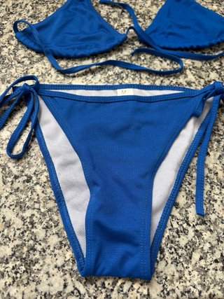 Bikini Shein azul talla M
