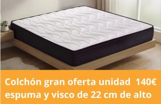 Colchón espuma y visco 22cm