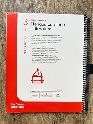 Quaderno Llengua catalana i Literatura 3 ESO Co...