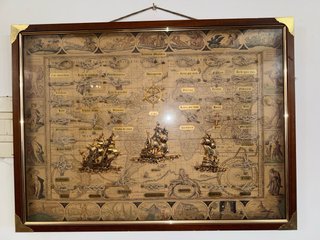 Cuadro marinero decorativo con nudos náuticos