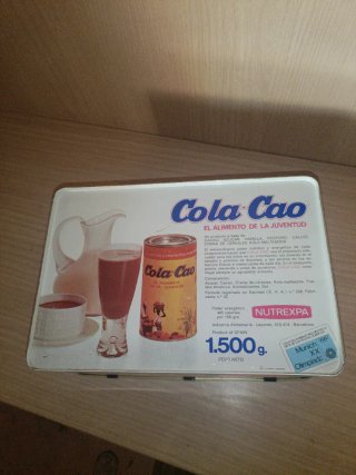 Caja Metálica Cola Cao Vintage Rosas