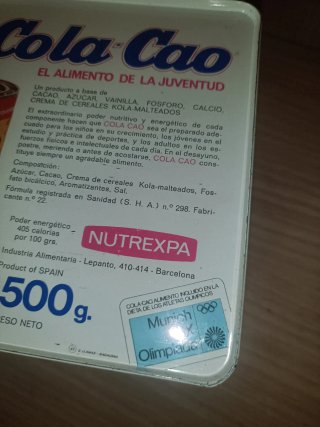Caja Metálica Cola Cao Vintage Rosas