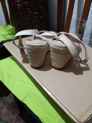 Sandalias Plataforma Beige Verano