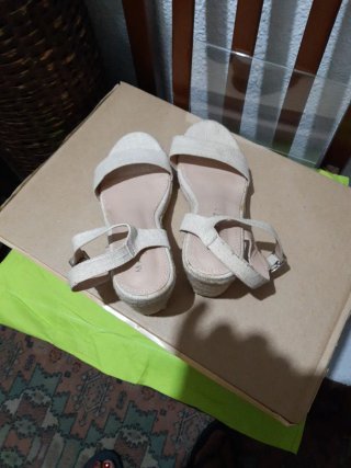 Sandalias Plataforma Beige Verano