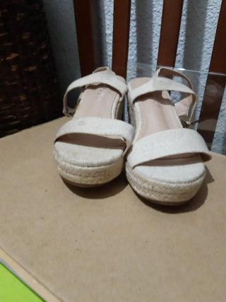 Sandalias Plataforma Beige Verano