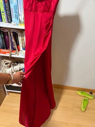 Vestido rojo largo fiesta graduación