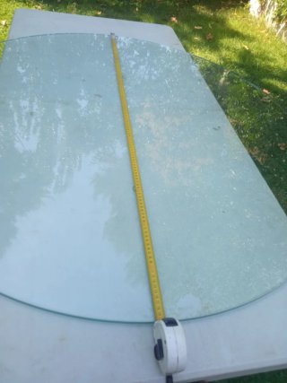 Cristal mesa redonda 1cm grosor