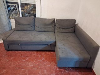 Sofá Cama Gris Tela